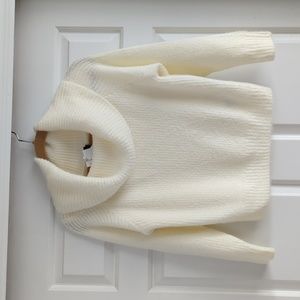 NWT Divided cowl neck sweater